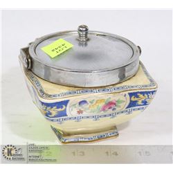 ANTIQUE ENGLISH LIDDED SUGAR BOWL