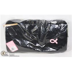 BUNDLE OF 6 PINK RIBBON SCARVES (BLACK)