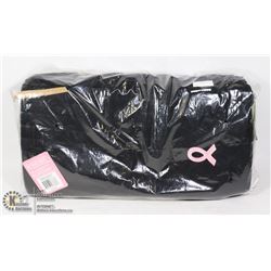 BUNDLE OF 6 PINK RIBBON SCARVES (BLACK)
