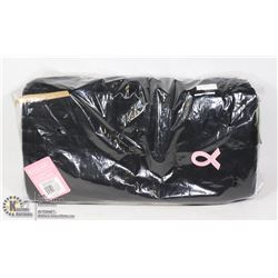 BUNDLE OF 6 PINK RIBBON SCARVES (BLACK)