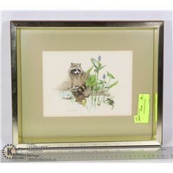 RACOON PRINT/BRASS FRAME
