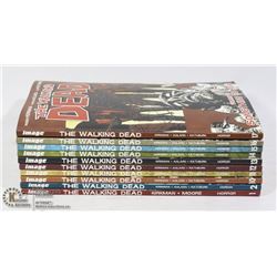 LOT OF TEN WALKING DEAD COMIC VOLUMES