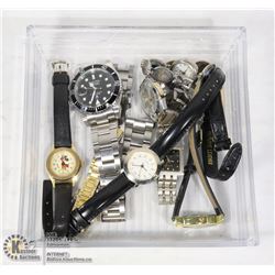 LOT OF WATCHES INCL. ROLEX REPLICA - NEEDS LUG BAR