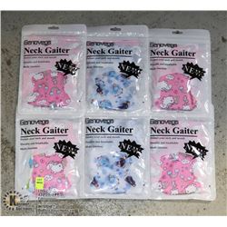 BUNDLE OF 6 KIDS NECK GAITERS (FACE COVERINGS)