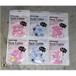 BUNDLE OF 6 KIDS NECK GAITERS (FACE COVERINGS)