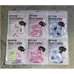 BUNDLE OF 6 KIDS NECK GAITERS (FACE COVERINGS)