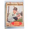 Image 1 : 1962 TOPPS NORM CASH ALL STAR BASEBALL CARD 466