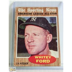 1962 TOPPS WHITEY FORD ALL STAR BASEBALL CARD 475