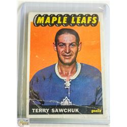 1965-66 TOPPS TERRY SAWCHUCK HOCKEY CARD 12
