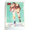 Image 1 : 1959 TOPPS CFL JOHN BRIGHT ESKIMOS CARD
