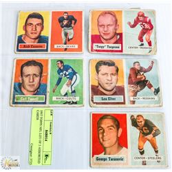 1957 TOPPS NFL LOT OF 5 ASSORTED CARDS