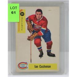 1958 PARKHURST HOCKEY CARD 24 IAN CUSHENAN