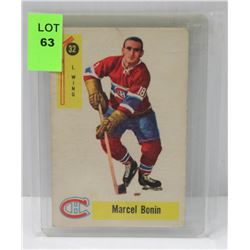 1958 PARKHURST HOCKEY CARD 32 MARCEL BONIN