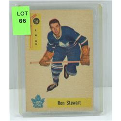 1958 PARKHURST HOCKEY CARD 14 RON STEWART