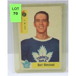 1958 PARKHURST HOCKEY CARD 27 BERT OLMSTEAD