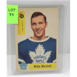 1958 PARKHURST HOCKEY CARD 19 WILLIE MARSHALL