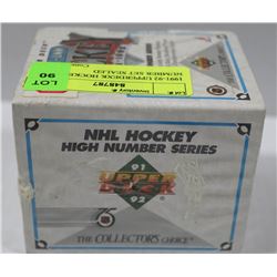 1991-92 UPPERDECKS HOCKEY HIGH NUMBER SET SEALED