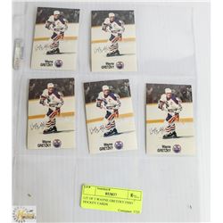 LIT OF 5 WAYNE GRETZKY ESSO HOCKEY CARDS