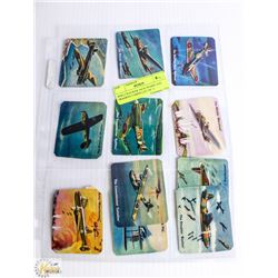WW2 CRACKER JACK WARPLANE TRADING CARDS LOT OF 11