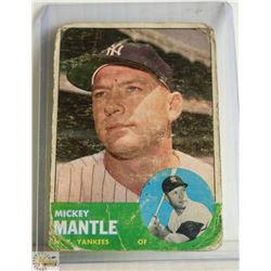 1963 TOPPS MICKEY MANTLE BASEBALL CARD 200