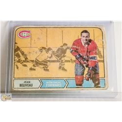 1968-69 OPC JEAN BELIVEAU HOCKEY CARD 166