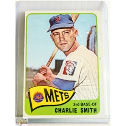 1965 TOPPS CHARLIE SMITH BASEBALL CARD