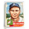 Image 1 : 1953 TOPPS JOE COLEMAN BASEBALL CARD 279
