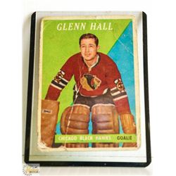 1958-59 GLENN HALL 2ND YEAR HOCKEY CARD 13