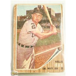 1962 TOPPS BASEBALL NELLIE FOX CARD