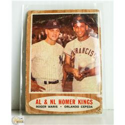 1962 TOPPS ROGER MARIS HOME RUN KING CARD