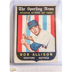 1959 TOPPS BOB ALLISON ROOKIE CARD