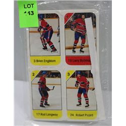 LOT OF 1980S SEALED MINI HOCKEY CARD PREMIUMS