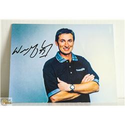 AUTOGRAPHED WAYNE GRETZKY TRANS ALTA PHOTO CARD