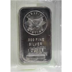 1 TROY OZ .999 SILVER BAR