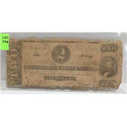 1862 $2 T-64 CONFEDERATE STATES NOT REPLICA