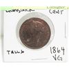Image 1 : NEW BRUNSWICK 1864 RARE 1 CENT PIECE (TALL 6)