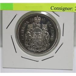 1961 CANADA SILVER HALF DOLLAR HIGH GRADE