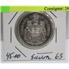 Image 1 : 1963 CANADA SILVER HALF DOLLAR