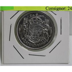 1957 CANADA SILVER 50 CENT PIECE