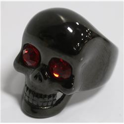 SKULL RING WITH RED EYES SIZE 12.5