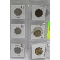 CANADIAN  1930-40'S SILVER QUARTERS, GEO. VI.