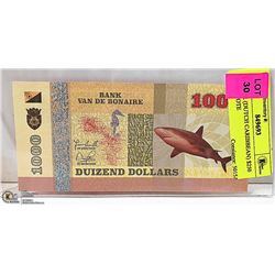 BONAIR (DUTCH CARIBBEAN) $250 BANKNOTE