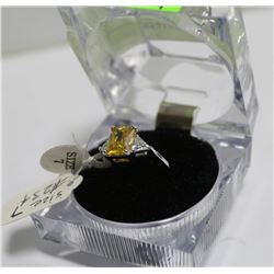 NEW 925 STERLING SILVER LADIES RING SIZE 7,ZIRCONA