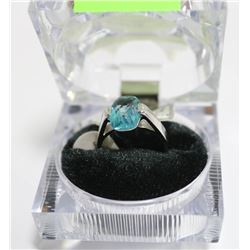 NEW 925 STERLING SILVER LADIES RING SIZE 7,ZIRCONA