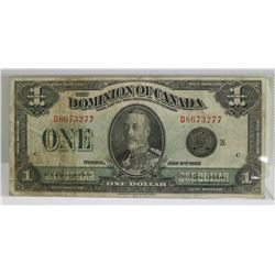 1923 CANADIAN 1 DOLLAR HORSE BLANKET