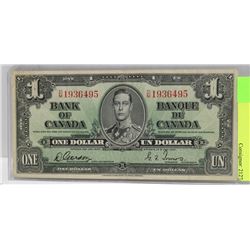 1937 CANADIAN $1 BILL