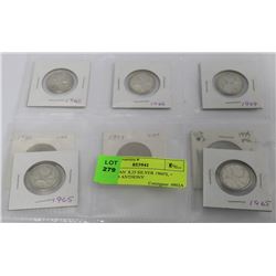 CANADIAN  $.25 SILVER 1960'S, + SUSAN B ANTHONY