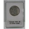 Image 1 : 1943 CANADIAN SILVER 1/2 DOLLAR, KING GEORGE VI