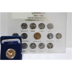 CANADIAN 1867-92 125TH ANN. $.25 + 1ST YR. PROOF