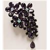 Image 1 : PURPLE DAISY RHINESTONE BROOCH